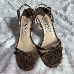 Jimmy Choo Leopard Strappy Sandals